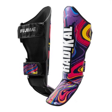 FUJIMAE RADICAL 3 SHINGUARDS - purple/yellow